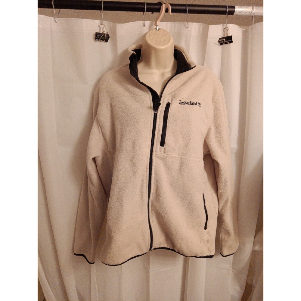 Timberland Men's Gray Vest Full Zip Logo Pockets Stand-Up Collar Size M